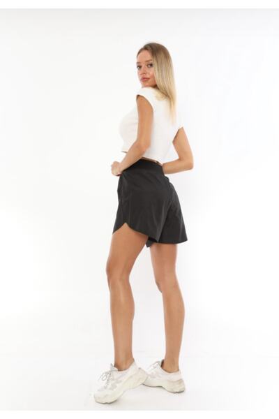 Winmoda34 Pantaloni scurți de baie pentru damă cu colanți și alergare scurtă