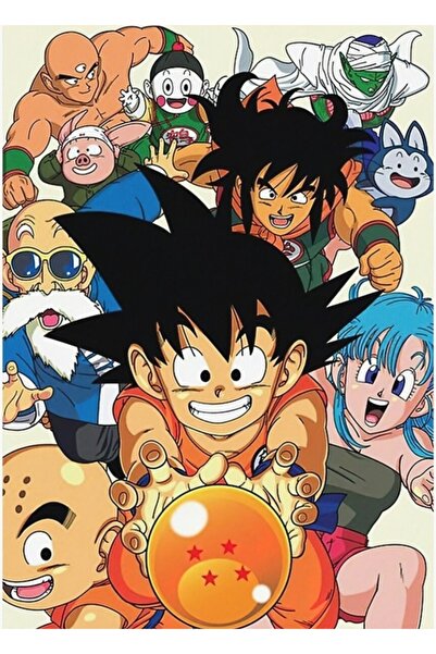 Universal Διακοσμητική ξύλινη αφίσα με χαρακτήρες Dragon Ball Z Goku
