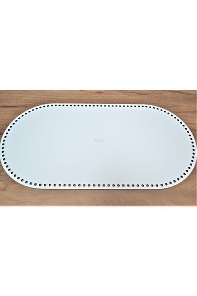 DMahşap Placa de baza pentru carucior din lemn alb - MDF 3mm, 70*35 Cm