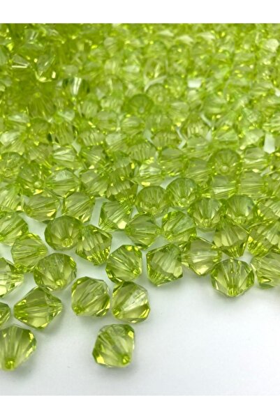 Hedef Bijuteri 12 ملم لون أخضر فاتح هرم نموذج خرز أكريليك، مجوهرات، حقيبة صنع...