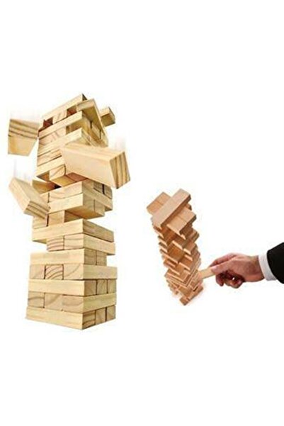 Kenpool برج الذكاء الخشبي المتوازن لبنات البناء التعليمية للأطفال بدون أرقام