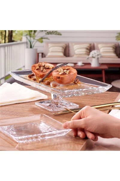 Paşabahçe Madlen 2-Piece Square Dessert Plate - 15cm 68317