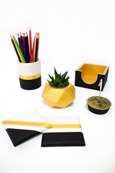 PAYATASARIM Office Set Pen Holder Flowerpot Note Holder Cup Holder And Memo P...