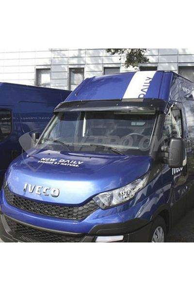 Cappafe Iveco Daily Front Window Sunshade Visor Visor Hat Terek Acrylic (ABS) Piano Black Above 2014