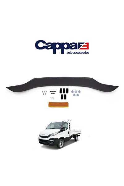 Cappafe Iveco Daily Ön Kaput Koruyucu Rüzgarlığı 4mm Akrilik (ABS) Piano Black 2014 Ve Sonrası