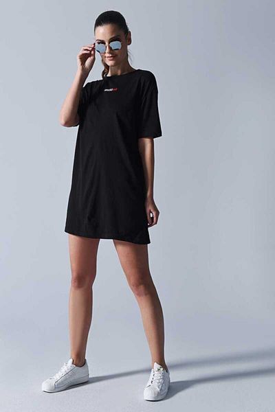 ECKO UNLTD Rochie David Black pentru femei cu decolteu rotund