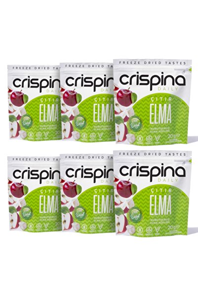 Crispina Daily 6 عبوات من رقائق التفاح الطبيعية والنباتية الخالية من الغلوتين...