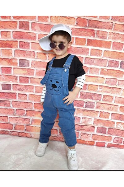 tunay moda Köpekli Salopet Ve Badi Kombin