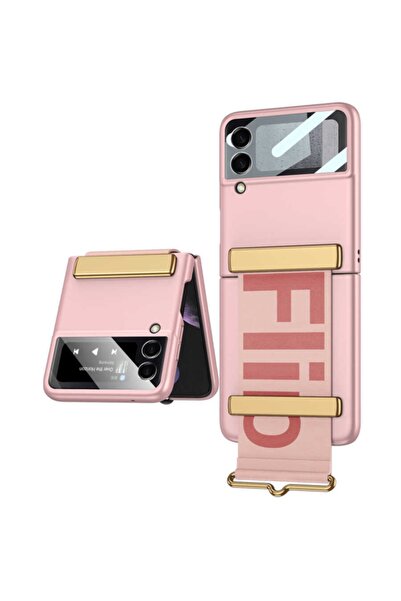 Nezih Case Samsung Galaxy Z Flip 3 Uyumlu Flio Koruyucu Kılıf Pembe