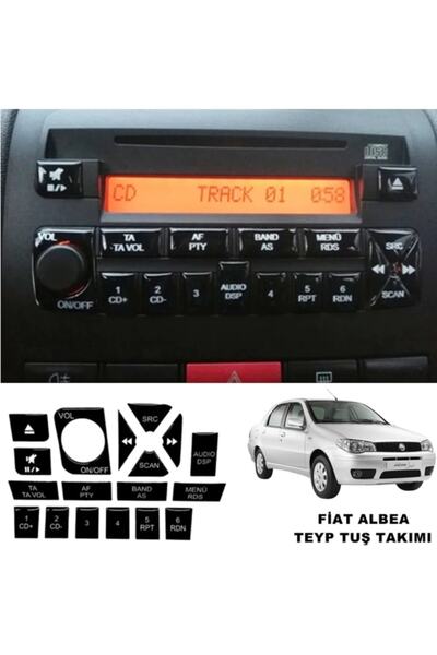 Point Fiat Albea Teyp Tuş Takımı Piano Black Tüm Kasalar Point