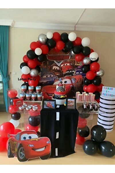 LOTUS PARTY 50 Adet - Şimşek Mcqueen Temalı Balon Zinciri Seti