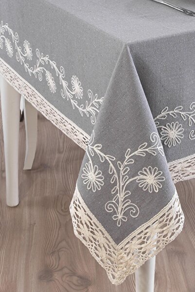 ÖDEL HOME Lacy Yarn Embroidered Table Cloth