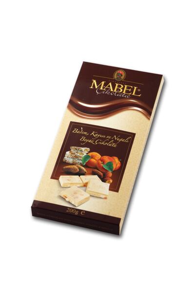 Mabel Badem Kayısı Ve Nugalı Beyaz Çikolata 200g.
