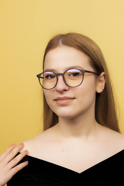 Focus On Oscar Matte Brown Blue Light Filter Screen Glasses