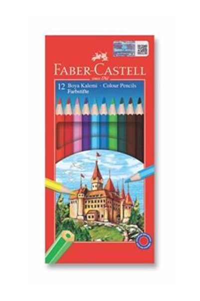 Faber Castell طلاء جاف 12 لونًا من الورق المقوى بالحجم الكامل116312 / فابر