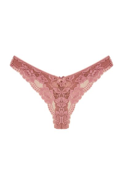 HNX Brazilian Mink Lace Thong Women's Panties