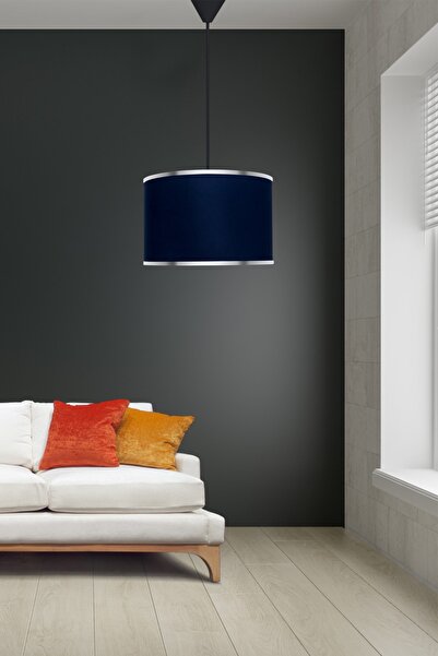 MINIMAL ETICARET VE BILGI TEKNOLOJILERI Viscose 30x30x21 Siyah Elektrik Kablolu Kumaş Avize