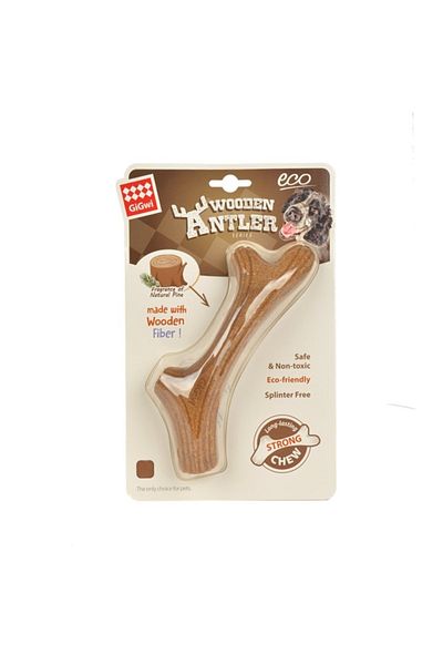 Gigwi Natural Wooden Scratching Dog Tooth Toy Xsmall