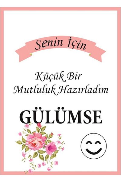 ButikSosyetik لقد أعدت لك بطاقة صغيرة من السعادة وجه مبتسم 5x7 سم 50 قطعة