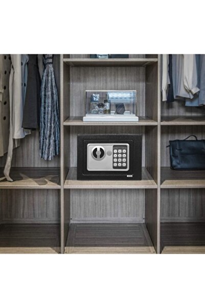 Millian Italyan 17ef Elektronik Şifreli Çelik Para Kasası Otel Tipi Kasa 3mm Montaj Kit Hediye+ Pil