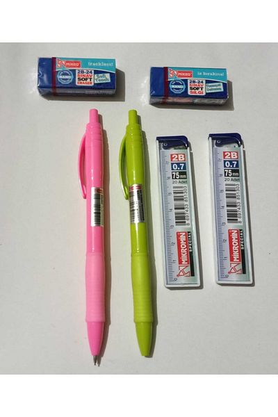 Mikro 2 Pieces 07 Pen 2 Pieces Nibs 2 Pieces Eraser Set