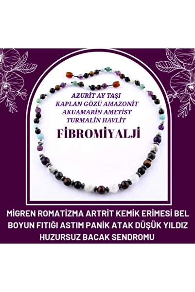 GİZEMLİ DOĞAL TAŞ Doğal Taş Kolye Fibromiyalji Migren Romatizma Fıtık Panik Atak