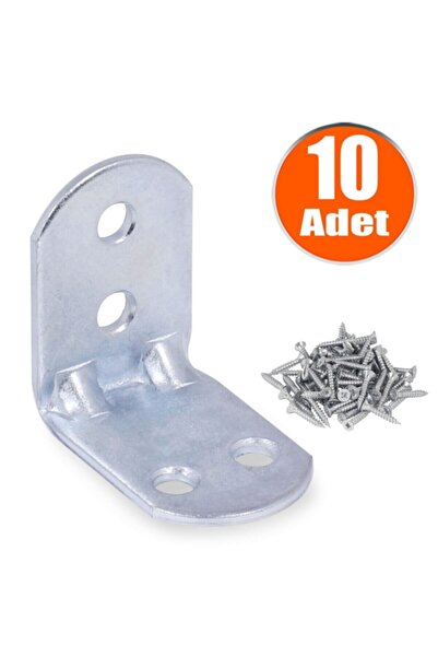 İlka Mobilya Dolap Köşe Bağlantı Sabitleme L Demir Gönye 30x30x22 Mm (10 Adet)