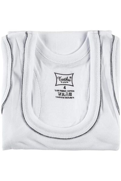 Tutku Tricou sport cu nervuri albe pentru băiat, 3 piese