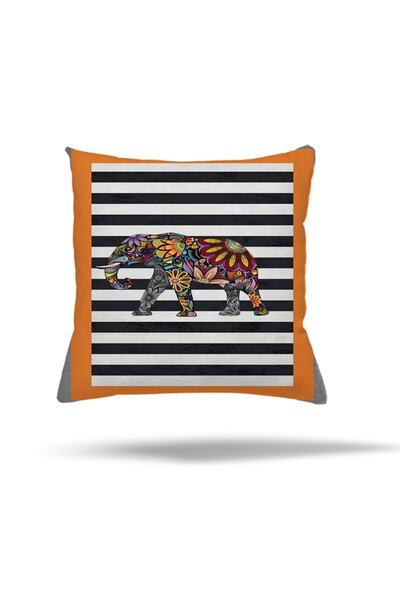 Pelangi الفيل منقوشة العرقية المخفية انغلق وسادة رمي غطاء وسادة مقعد وسادة ال...