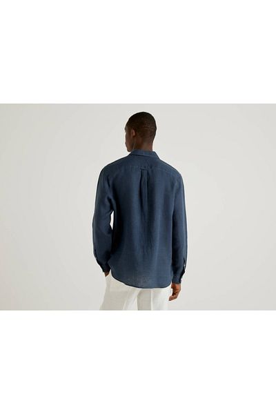 United Colors of Benetton Ленена риза Benetton - стилен дизайн
