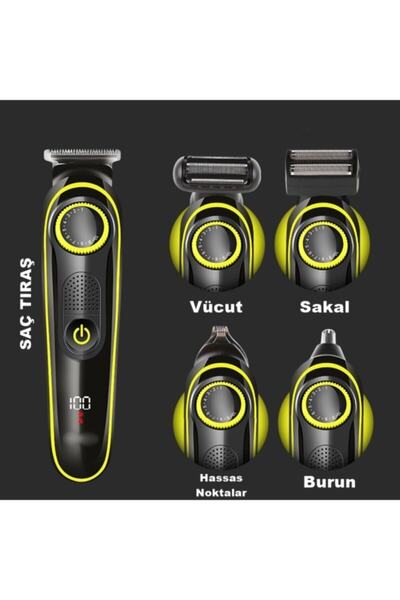 Janva Ip 657 Galaxy Saç Sakal Şekillendirici Tıraş Makinesi Bakım Seti Vucüt Tıraş 5in1 Ultimate