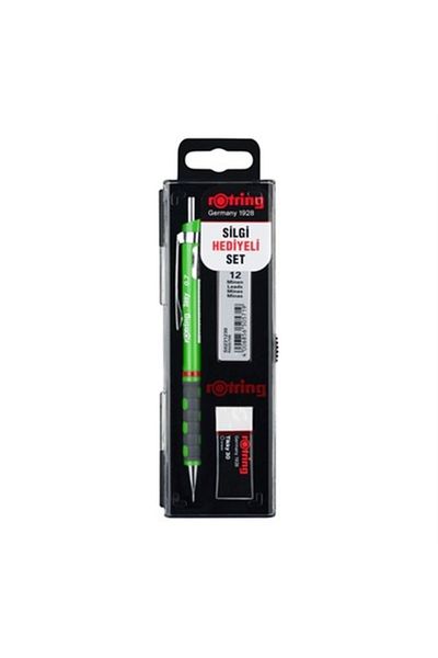 Rotring Tıkky Min Eraser 3-Piece School Set - 0.7 Dark Green