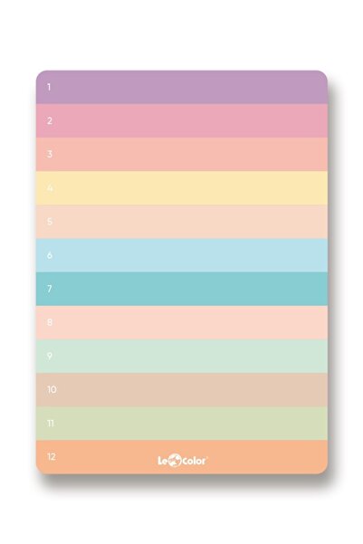 Le Color Planner Block with Pastel Numbers