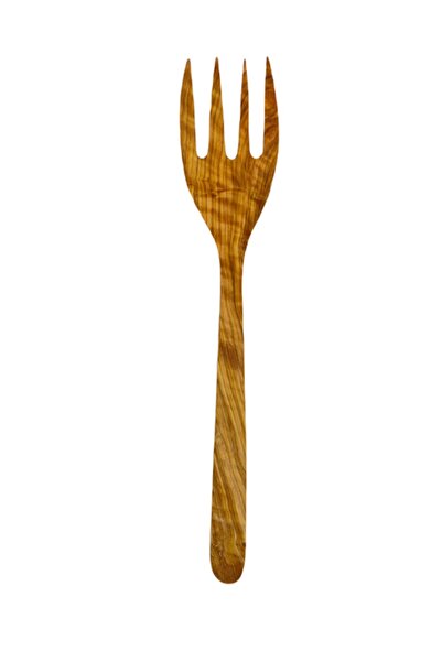 Boludan Yöresel Handmade Olive Wood Fork, Wooden Fork 25-27 cm
