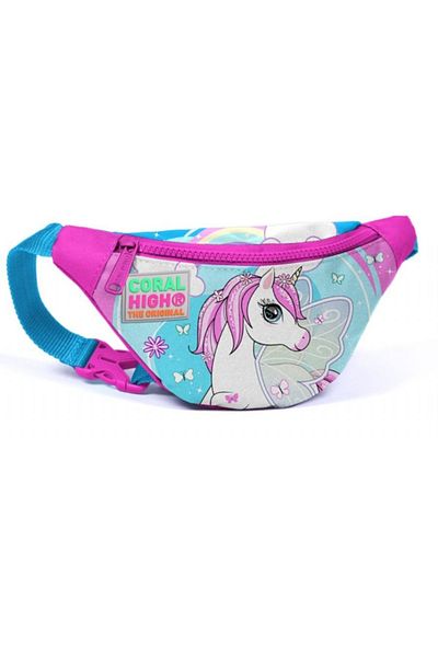 Coral High Pink Unicorn Waist Bag - Girl