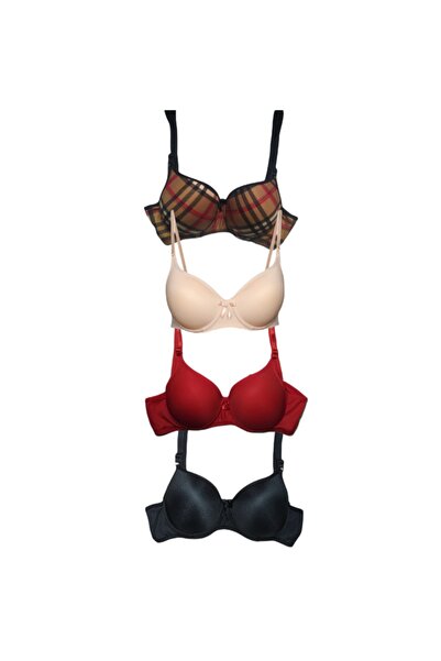 Missmia Women's Padded Underwire 4-Piece Bra Set