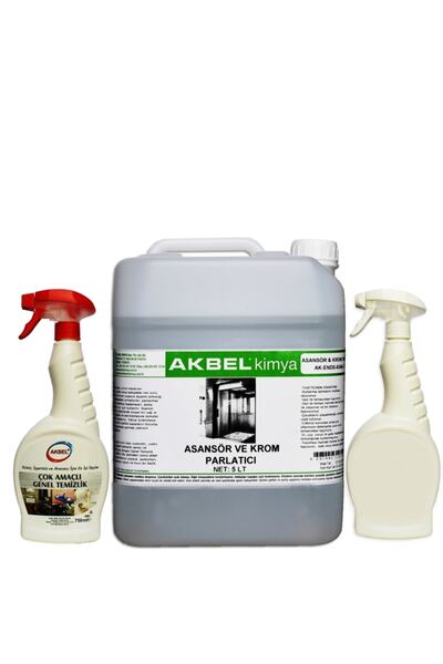 akbel Asansör Ve Krom Parlatıcı 5 Lt+genel Temizlik Spreyi