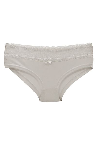 HNX Εκρού Βαμβακερή Δαντέλα Μισό Boxer Hipster Γυναικεία κιλότα