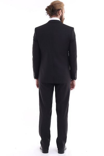 Presto Men's Slimfit Checked Suit with Vest 6 Drop Black 707-011