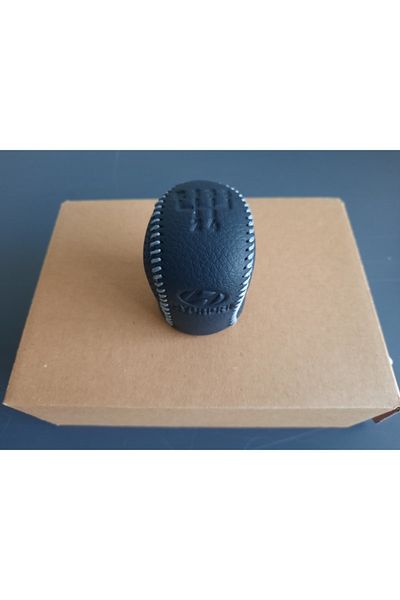 CABU Hyundai Accent Era Gear Shift Knob--Artificial Leather Covered with Hyundai Logo--5 Speed