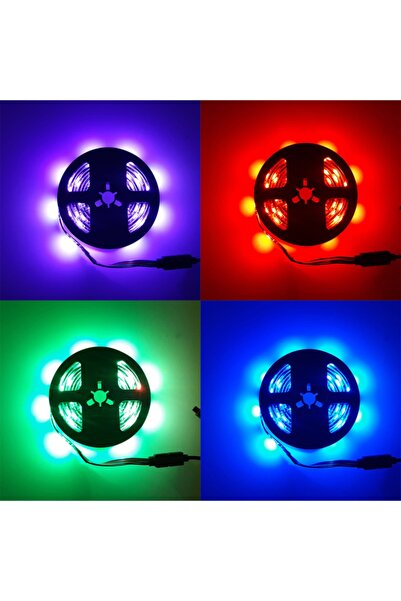 Smyrna Store 4 Metre Rgb Şerit Led Seti Adaptörlü Ve Uzaktan Kumandalı