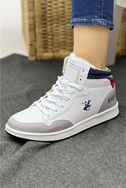 Beverly Hills Polo Club Unisex Bilekli Beyaz Spor Ayakkabı Po-10300 Beyaz-v8