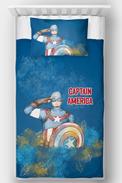 Homamia مفرش سرير فردي كابتن أمريكا