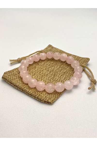 Women's - Elegant Powder Pink Natural Stone Bracelet | Handmade