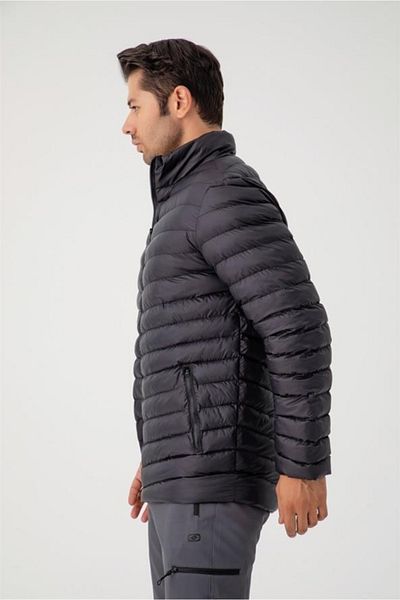 Crozwise Men's Coat Black Filled Coat Men's Coat