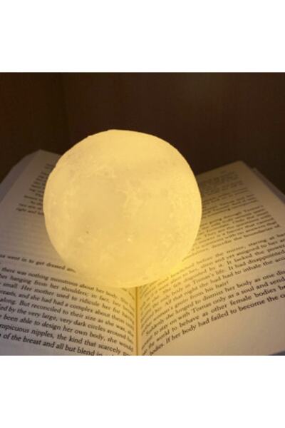 ARYA HEDİYELİK Pembe Ay Küre 3D Gece Lambası, 15 cm, şık ve aydınlatıcı dekorasyon ürünü
