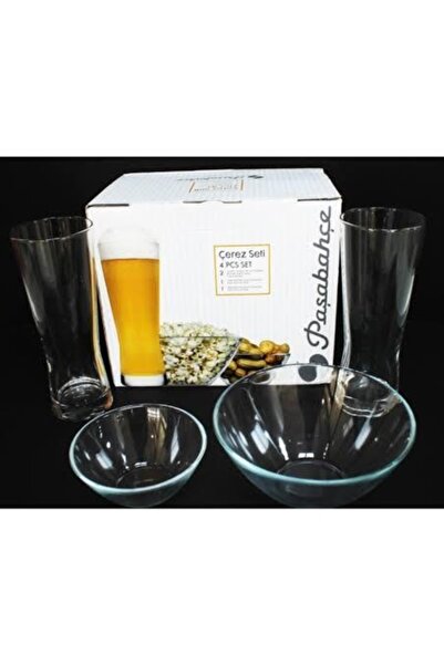 Paşabahçe طقم مكون من 4 قطع (2 كوب، 2 وعاء)