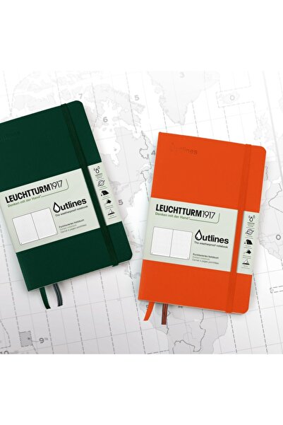Leuchtturm1917 Outlines, Hava Koşullarına Dayanıklı Defter, Çanta Boy (b6+), Yumuşak Kapak, Turuncu