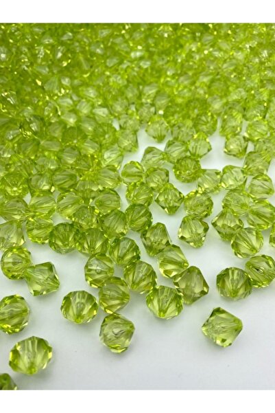 Hedef Bijuteri 14 مللي متر لون أخضر فاتح هرم نموذج خرز أكريليك ، مجوهرات ، خر...