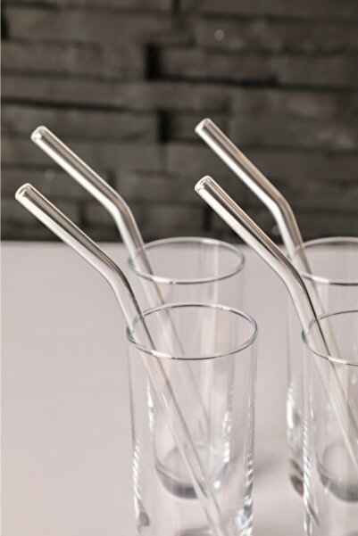 Cook Store Şeffaf 4'lü Cam Eğimli Pipet